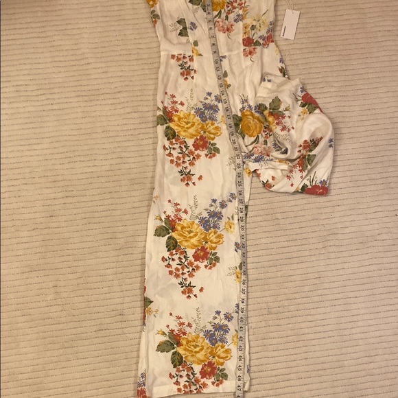 REFORMATION Elegant Floral White Jumpsuit - Picture 7 of 12